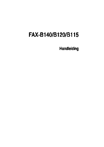 Handleiding Canon FAX-B140 Faxapparaat