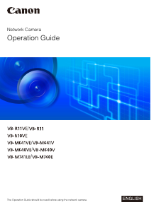 Handleiding Canon VB-R11VE IP camera
