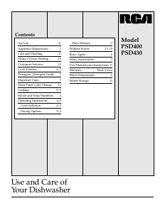 Handleiding RCA PSD400 Vaatwasser