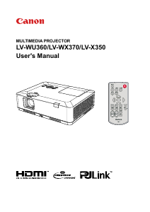 Handleiding Canon LV-WX370 Beamer