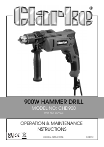 Manual Clarke CHD 900 Impact Drill