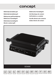 Rokasgrāmata Concept GE3600 Kontaktgrils