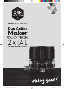 Bruksanvisning OBH Nordica OP8508S0 Duo Tech Kaffemaskin