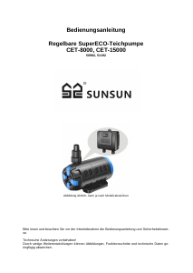 Bedienungsanleitung SunSun CET-15000 Teichpumpe