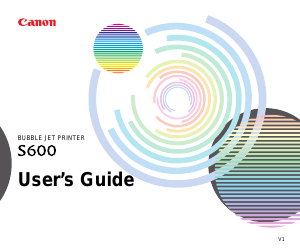 Manual Canon Bubble Jet S600 Printer