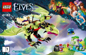 Instrukcja Lego set 41183 Elves Zły smok Króla Goblinów