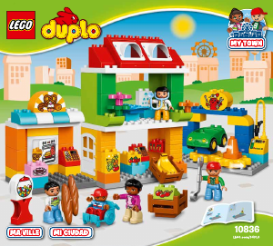Manual Lego set 10836 Duplo Largo da cidade