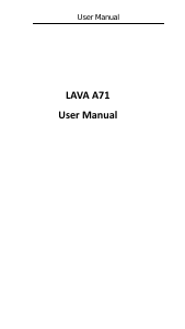 Bruksanvisning Lava A71 Mobiltelefon
