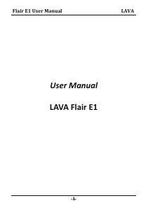 Bruksanvisning Lava Flair E1 Mobiltelefon