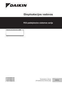 Vadovas Daikin FTXP20N5V1B9 Oro kondicionierius