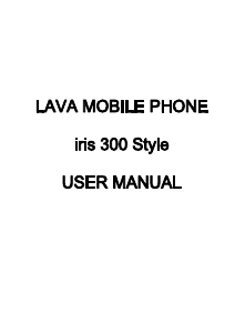 Bruksanvisning Lava Iris 300 Style Mobiltelefon