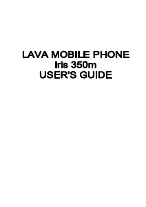 Bruksanvisning Lava Iris 350m Mobiltelefon