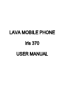 Bruksanvisning Lava Iris 370 Mobiltelefon