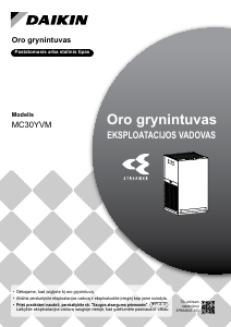 Vadovas Daikin MC30YVM Oro valytuvas