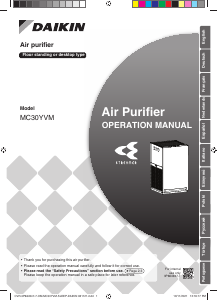 Manuale Daikin MC30YVM Purificatore d'aria