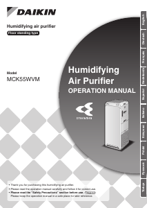 Mode d’emploi Daikin MCK55WVM Purificateur d'air
