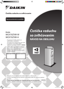 Návod Daikin MCK70ZVM-H Čistička vzduchu