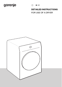 Manual Gorenje DPNE92/GNLWIFI Dryer