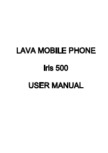 Bruksanvisning Lava Iris 500 Mobiltelefon