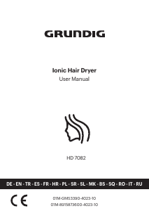 Руководство Grundig HD 7082 Фен