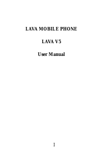 Manual Lava V5 Mobile Phone