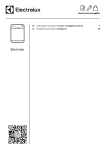 Rokasgrāmata Electrolux EEA12100L Trauku mašīna
