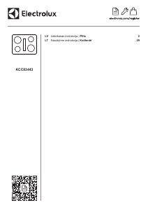 Rokasgrāmata Electrolux KCC83443CK Plīts virsma
