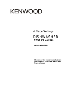 Manual Kenwood KDW4TTSL Dishwasher