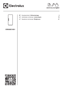 Vadovas Electrolux ERD6DE18S1 Šaldytuvas
