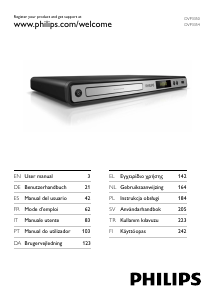 Manual de uso Philips DVP3350 Reproductor DVD