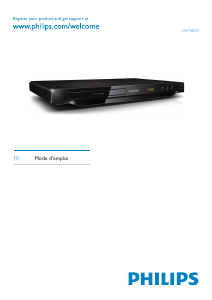 Mode d’emploi Philips DVP3850 Lecteur DVD