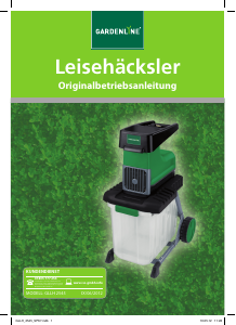Bedienungsanleitung Gardenline GLLH 2545 Gartenhäcksler