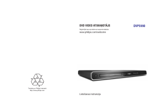 Rokasgrāmata Philips DVP5990 DVD atskaņotājs