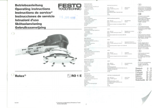 Manual Festo RO 1 E Orbital Sander