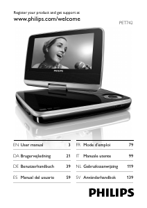 Mode d’emploi Philips PET742 Lecteur DVD