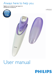 Manual Philips HP6565 Satinelle Epilator
