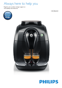 Bruksanvisning Philips HD8650 Espressomaskin