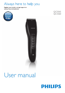 Rokasgrāmata Philips QC5365 Matu griešanas mašīna