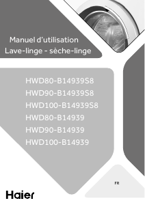Mode d’emploi Haier HWD80-B14939S8 Lave-linge séchant