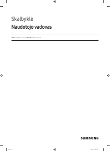 Vadovas Samsung WW90DB7U94GE Skalbimo mašina