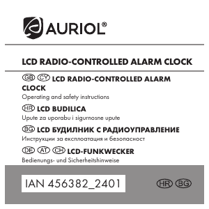 Priručnik Auriol IAN 456382 Budilica