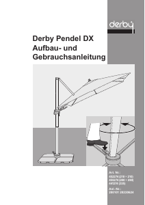 Manuál Derby Pendel DX Zahradní slunečník