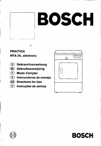 Manual Bosch WTA2963 Máquina de secar roupa