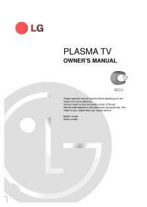 Manual LG RT-50PX10 Plasma Television