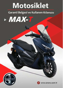 Kullanım kılavuzu Arora MAX-T Skuter