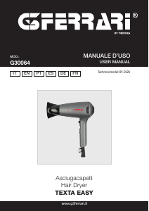 Manual G3 Ferrari G30064 Texta Easy Secador de cabelo