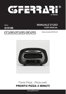 Manuale G3 Ferrari G10186 Pronto Pizza 2 Minuti Forno per pizza
