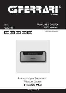 Manual G3 Ferrari G202167 Fresco Vac Máquina vácuo