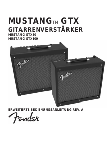 Bedienungsanleitung Fender Mustang GTX100 Gitarrenverstärker