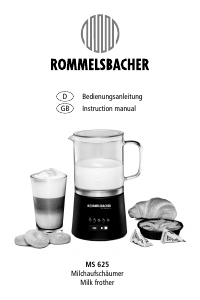 Manual Rommelsbacher MS 625 Milk Frother